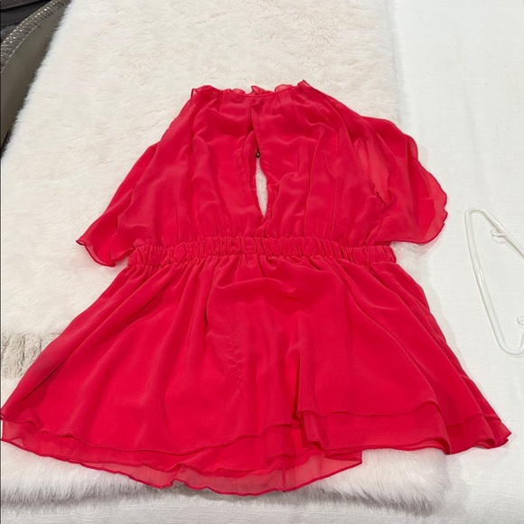 Umgee Red Ruffled Blouse - Picture 3 of 3